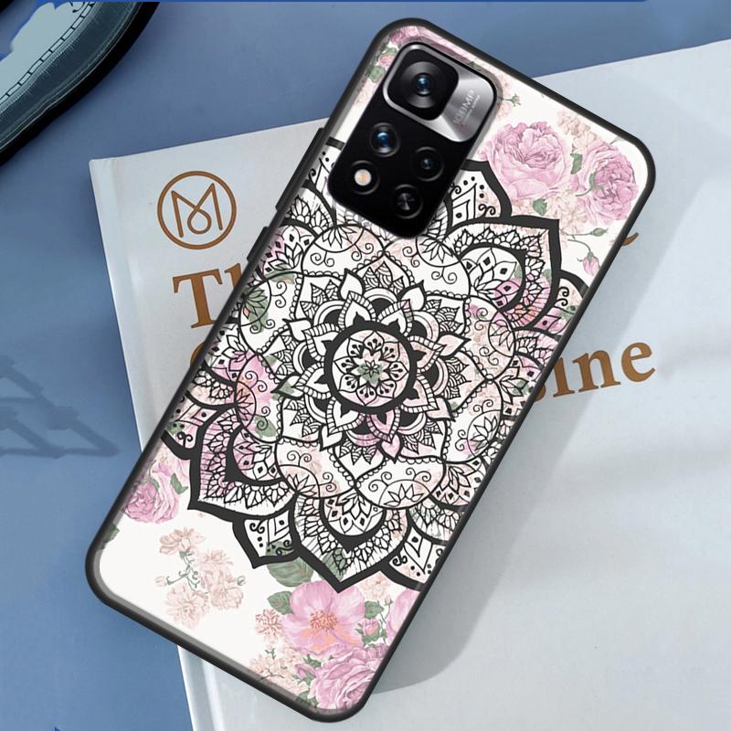 Цветочная Мандала Цветочный Чехол Для Xiaomi Redmi Note 14 13 11 9 10 12 Pro 9S 10S 11S 12S Redmi 10C 12C 13C 14C Обложка