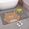 Коврик для унитаза с рисунком диатомовой грязи, впитывающий коврик для ног, быстросохнущий нескользящий коврик для ванной комнаты, коврик из диатомовой земли