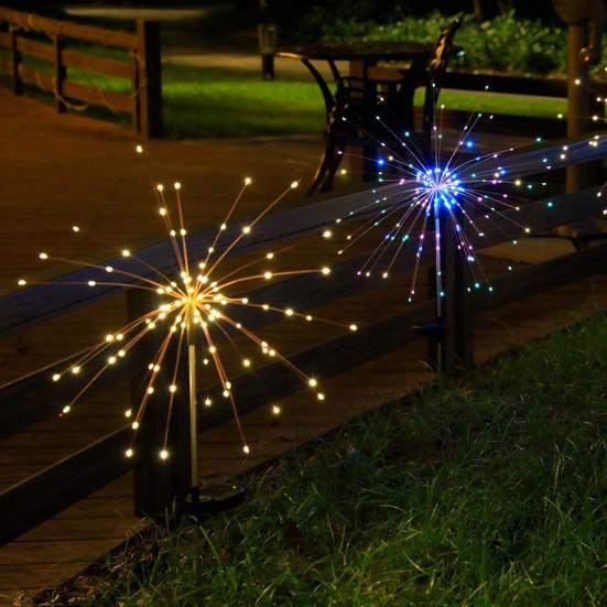 Солнечный садовый светильник Водонепроницаемый IP65 Пульт дистанционного управления 8 режимов 200