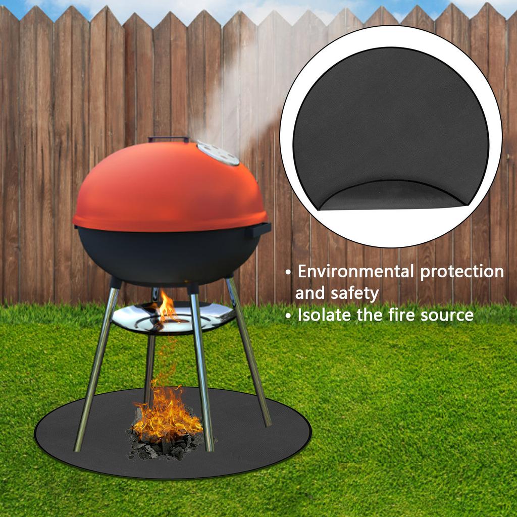 24-дюймовый настольный противопожарный коврик подходит для одноместной печи, а огнеупорный коврик и термостойкий коврик подходят для столешницы/террасы.