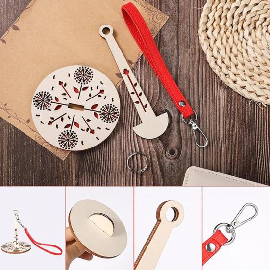 Держатель пряжи на запястье, портативный деревянный прядильщик пряжи, держатель клубков пряжи для вязания крючком, органайзер для хранения пряжи с браслетом