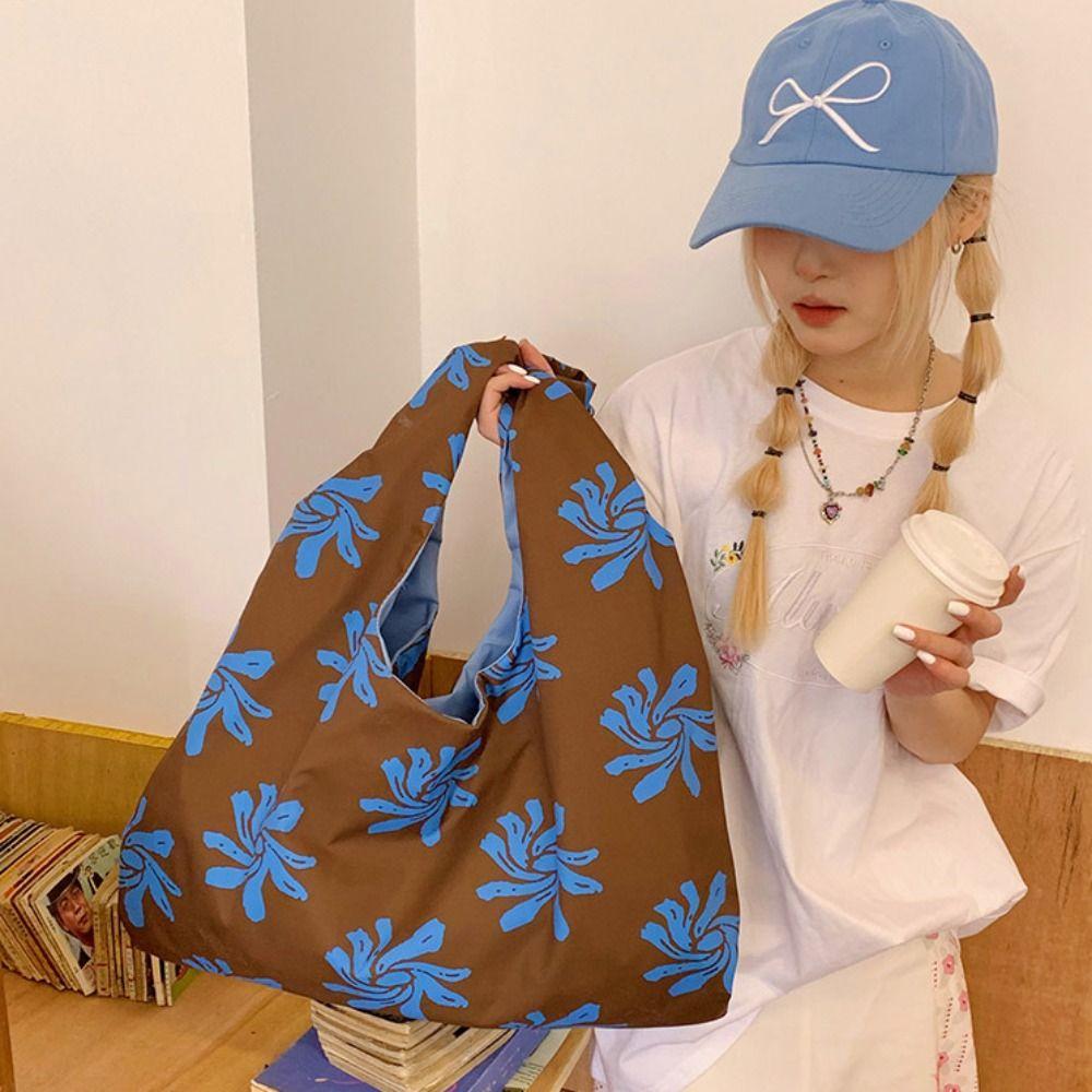 Cloth Canvas Shoulder Bag Flower Lazy Style Messenger Bag Simple Orchid Vest Bag Outdoor