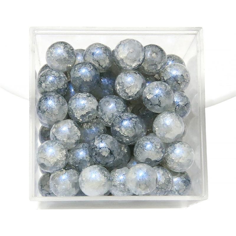 10 мм стеклянные бусины-попки Halo Inside Broken Round Бусины из глазури Ретро-бисер ручной работы Diy Ice Crack Jewelry Бусины-попки для изготовления ювелирных изделий