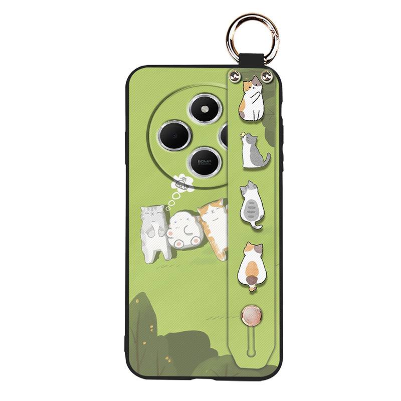 Прочный грязеотталкивающий чехол для телефона Redmi A4 5G с браслетом-подставкой, пылезащитная задняя крышка с ремешком на запястье, защитный