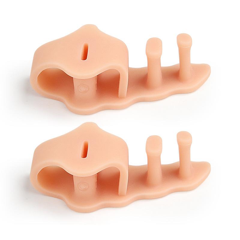 Удалитель пальцев ног с двумя отверстиямиВальгусная деформация большого пальца ноги Удалитель накладывающихся пальцев ног Мягкий противотрение Кусачки для пальцев ног для мужчин и женщин Подушечка для удаления пальцев ног