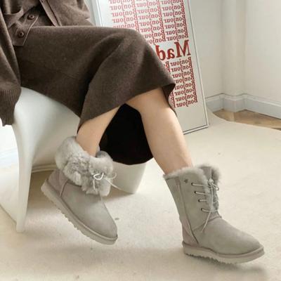 Женские утепленные зимние теплые сноубутсы больших размеров, утепленная подкладка, водонепроницаемые ботильоны, нескользящие, для активного отдыха, пешего туризма, альпинизма, спортивные хлопковые ботинки