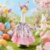 Easter Goose Outfit Clothes for 23" High Cement Plastic Goose Statue Outdoor Lawn Goose Dress And Hat Set for Garden Yard Patio Decor