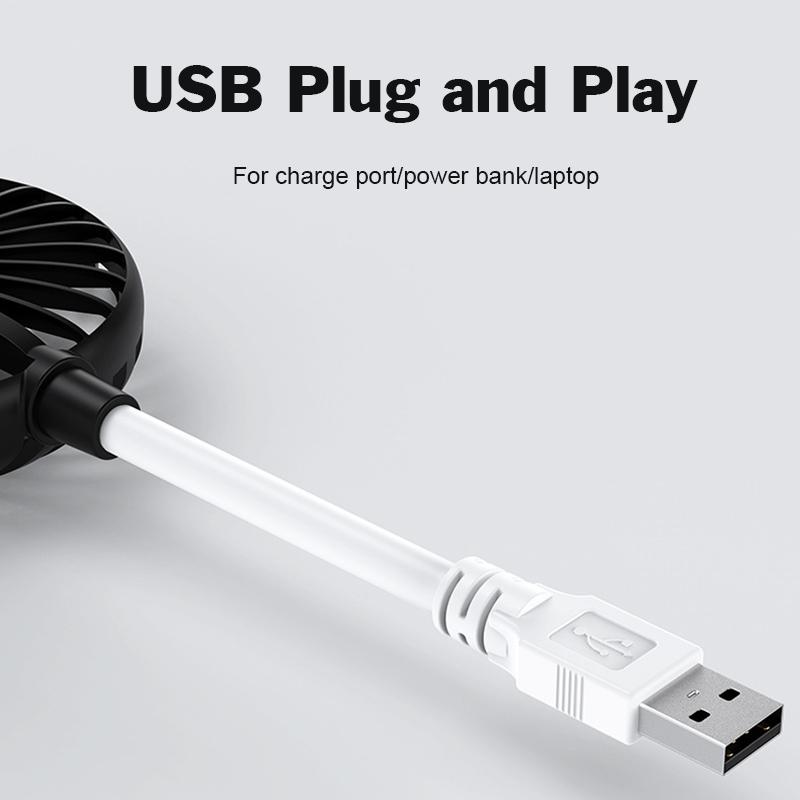 Мини USB Складной Вентилятор Plug and Play 7 Лопастей Прохладный Ветер Низкий Уровень Шума Портативный для Переноски