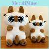 Плюшевая игрушка Сиамская кошка Животное с мягким коротким ворсом Для детей и в качестве подарка
