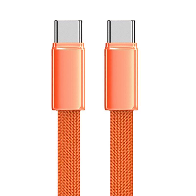 Плетеный кабель Type-C на Type-C, 120 Вт, быстрая зарядка, совместим с Apple 17/16 и Huawei Flash PD.