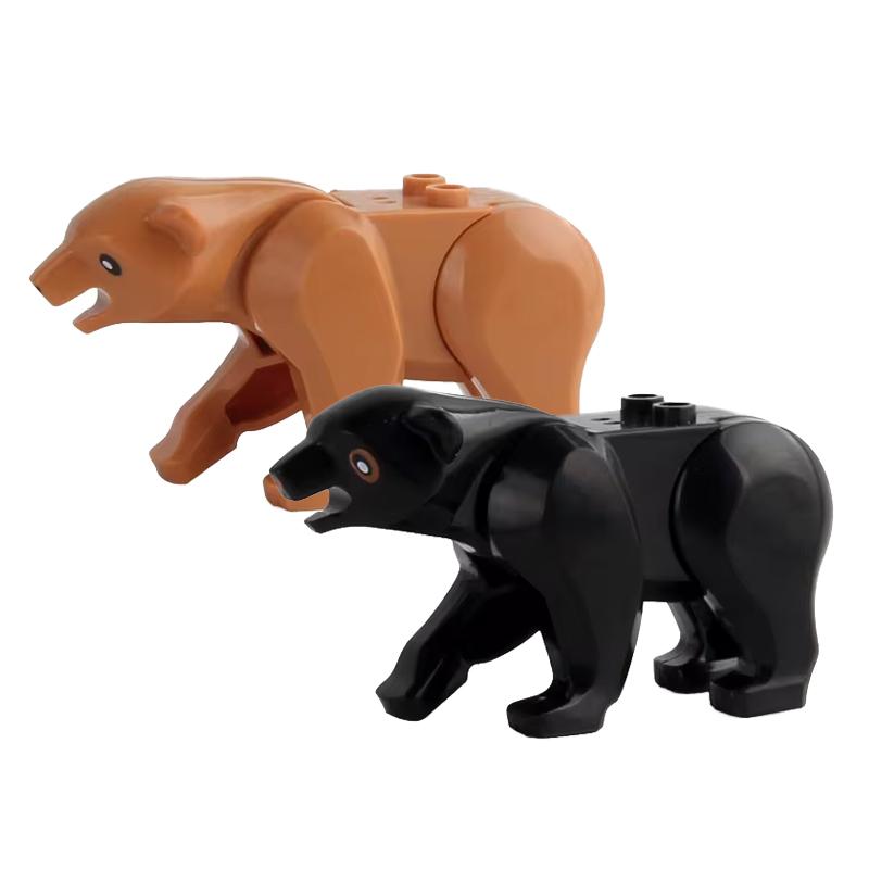 MOC Ферма Зоопарк Животные Строительные блоки Крокодил Акула Дельфин Шимпанзе Корова Леопард Развивающая игра Аксессуары Кирпичики Детские игрушки