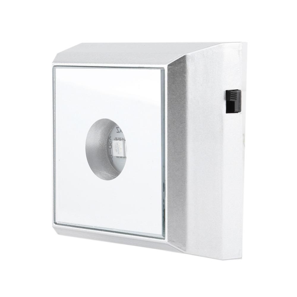 2 Pack Battery Powered LED Lamp Base Square Shape Display Base LED Holder Stand Jewelry Display