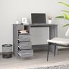 VidaXL Desk with Drawers Sonoma Grey 102x50x76 Cm Engineered Wood 823038