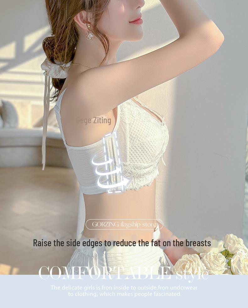 Женский белый регулируемый бюстгальтер пуш-ап: Улучшает форму и поддержку без стальных колец