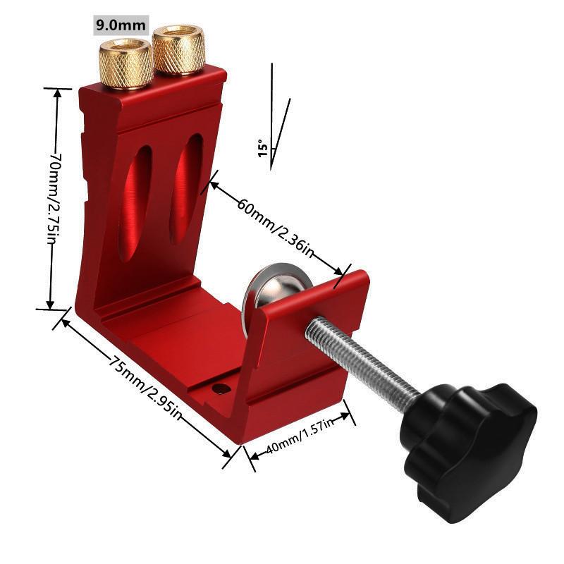 47 шт. Локатор косых отверстий Деревообрабатывающий позиционер Сверла Набор приспособлений для карманных отверстий Набор направляющих для сверления под углом 15 градусов Столярные инструменты