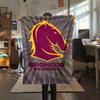 Brisbane Broncos  Print Flannel Blanket, High quality Comfortable for All Seasons, Home Decor, Warmth and Comfort