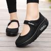 Women Tennis Shoes New Hook Loop Air Cushion Shoe Non-slip Sole Breathable Female Casual Increase Footwear Outdoor Walk Sneakers