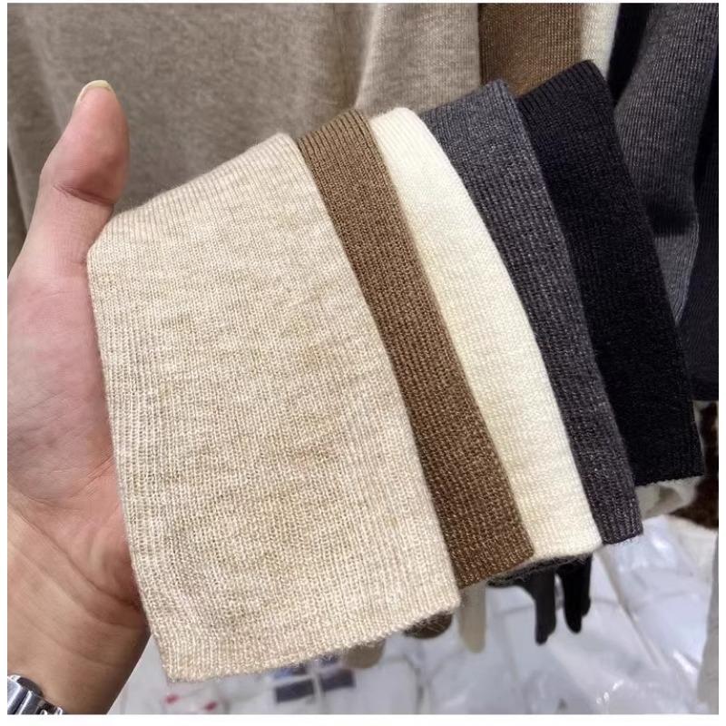 Fashion Semi-turtleneck Long Sleeved Women's Knitted Sweater Early Autumn New Slim Fit Pullover Tops Casual Simple Elegant Thin Inner Bottoming Shirt