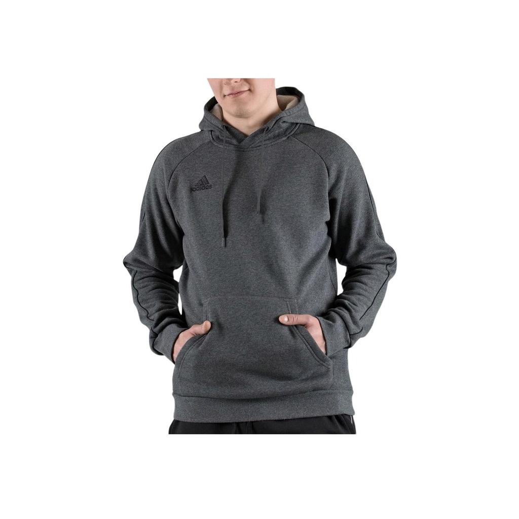 Adidas Однотонный логотип с принтом, теплый толстый футбольный спортивный пуловер на флисовой подкладке, мужские топы, темно-серый CV3327