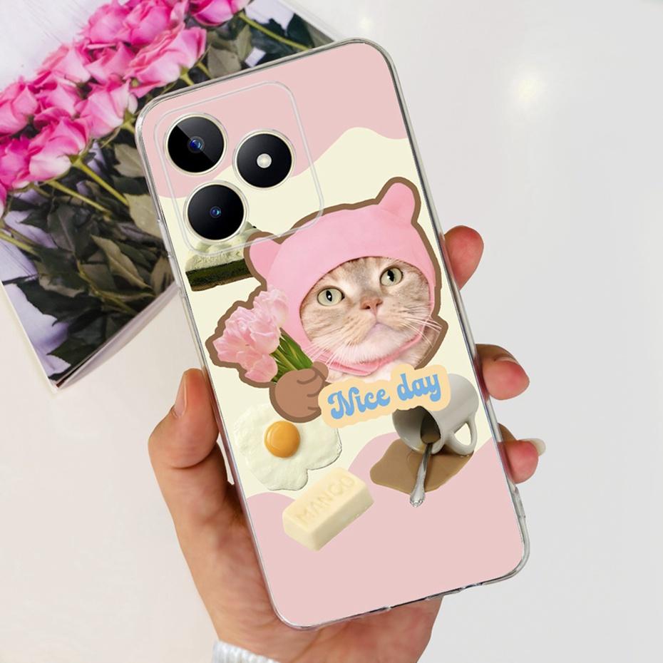 Красивый чехол с принтом для Realme Note 50 RMX3834 Мягкий силиконовый ТПУ задняя крышка для чехлов на телефон Realme Note50