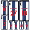 Football Number Name Personalised Case For Samsung Galaxy S23 FE S22 Ultra S20 S21 FE S8 S9 S10 Plus Note 10 20 Ultra Cover