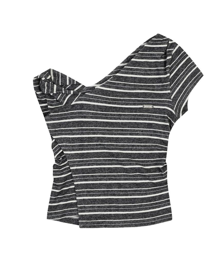 ORDINARY HOLIDAY Scarf Unbalance Sleeveless Top [Gray]
