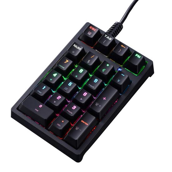 Проводная USB внешняя цифровая клавиатура Механическая клавиатура с 21 клавишей и цветной подсветкой Ноутбук Компьютер Аксессуары для ноутбуков Промышленные Финансовые