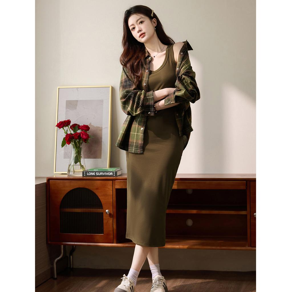 Платье-майка длиной до колена, женское летнее хлопковое новое облегающее платье с внутренними подтяжками