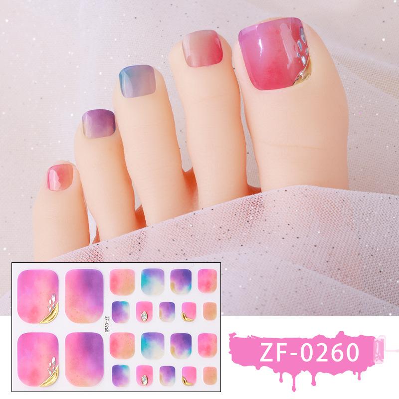 New Foot Stickers, Nail Art Stickers, Waterproof Onion Powder 5D Imitation Diamond Toenail Stickers