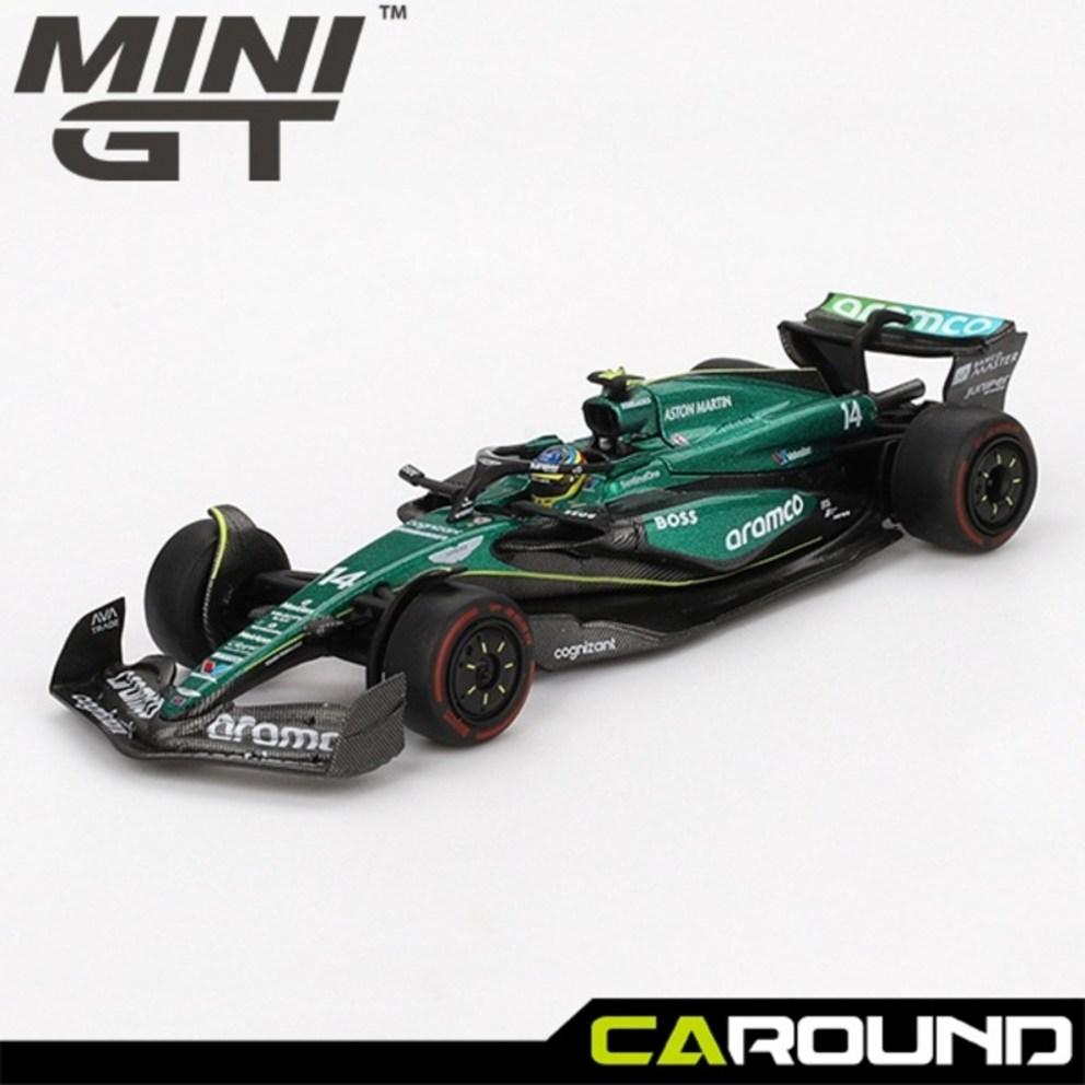 Мини ДжиТи 1:64 Aston Martin F1 AMR24 №14 Гран-при Бахрейна 2024 - Фернандо Алонсо Модель из литого металла