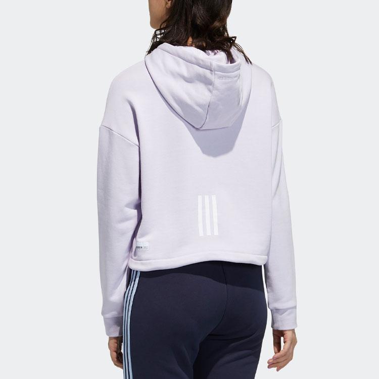 Adidas Neo Letter Print Training Hoodie Women Tops Light-Purple GT3101