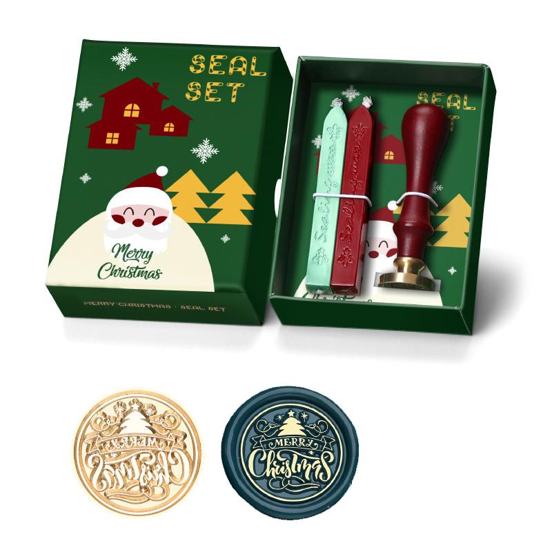 1 комплект ретро креативный DIY рождественский огненный штемпель краска печать головка воск конверт украшение ручной счет