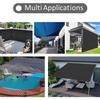 2x2м 2x4м Черная ткань для солнцезащитной сетки, Покрытие-тент для перголы с защитой от УФ-излучения, с краем с люверсами, Садовая терраса Парник Защита растений от солнца Ткань-тень