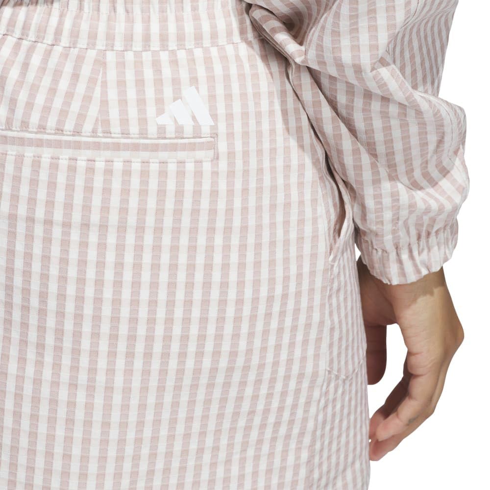 Adidas Golf Gingham Check Pull-On Golf Skirt, Wonder Tarp
