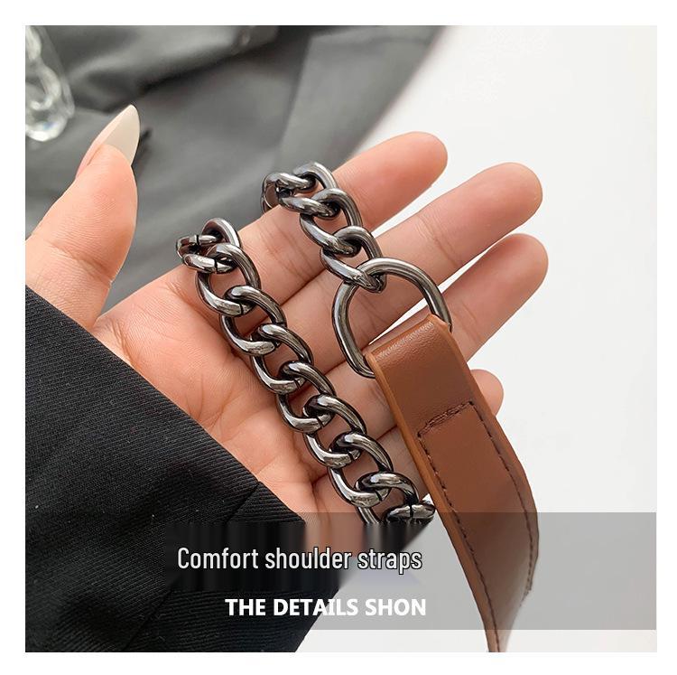 Модная женская квадратная сумка через плечо на цепи 2025 года