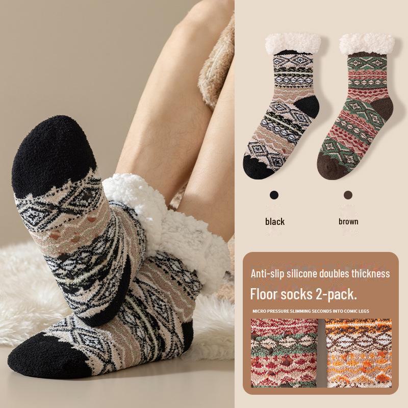 Мужские носки средней длины из овечьей шерсти — толстые, теплые, дышащие, впитывающие пот, идеально подходят для осени и зимы.