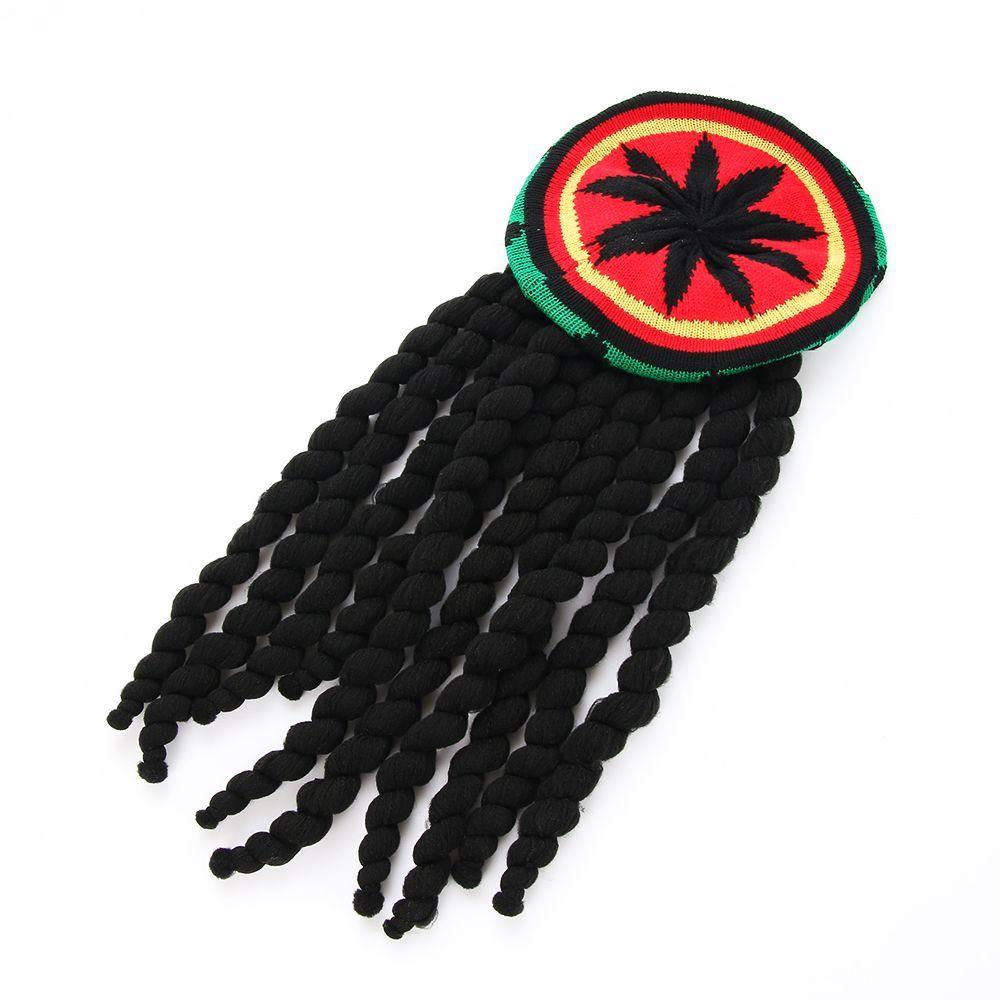 Novelty Dreadlocks Reggae Unisex Jamaican Knitted Beanies Wig Braid Hat Rasta Hair Hat
