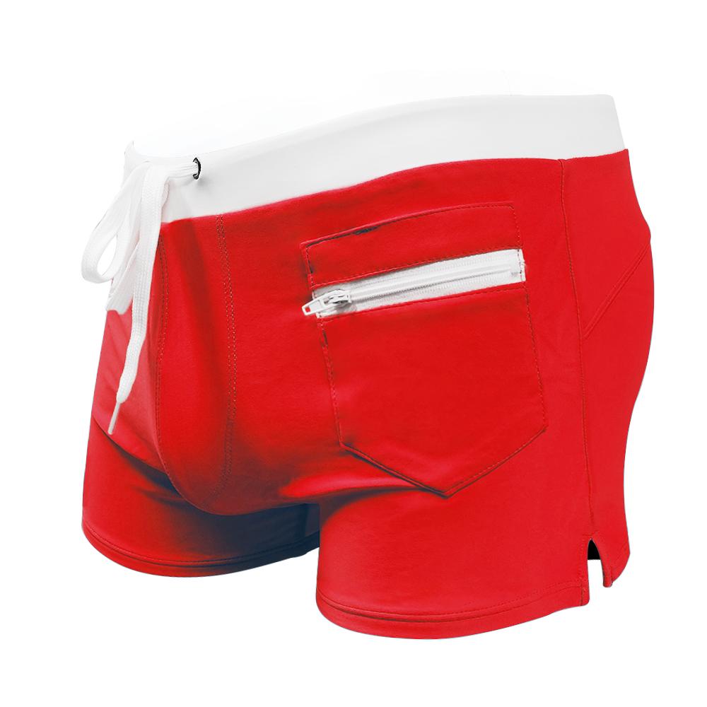 Мужские купальники с передним карманом, короткие плавки, пляжные шорты, сексуальные сетчатые трусы-боксеры, удобные мягкие дышащие