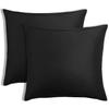 Pillowcases - Cotton - 65x65 Cm - Set of 2 - Black - Machine Washable