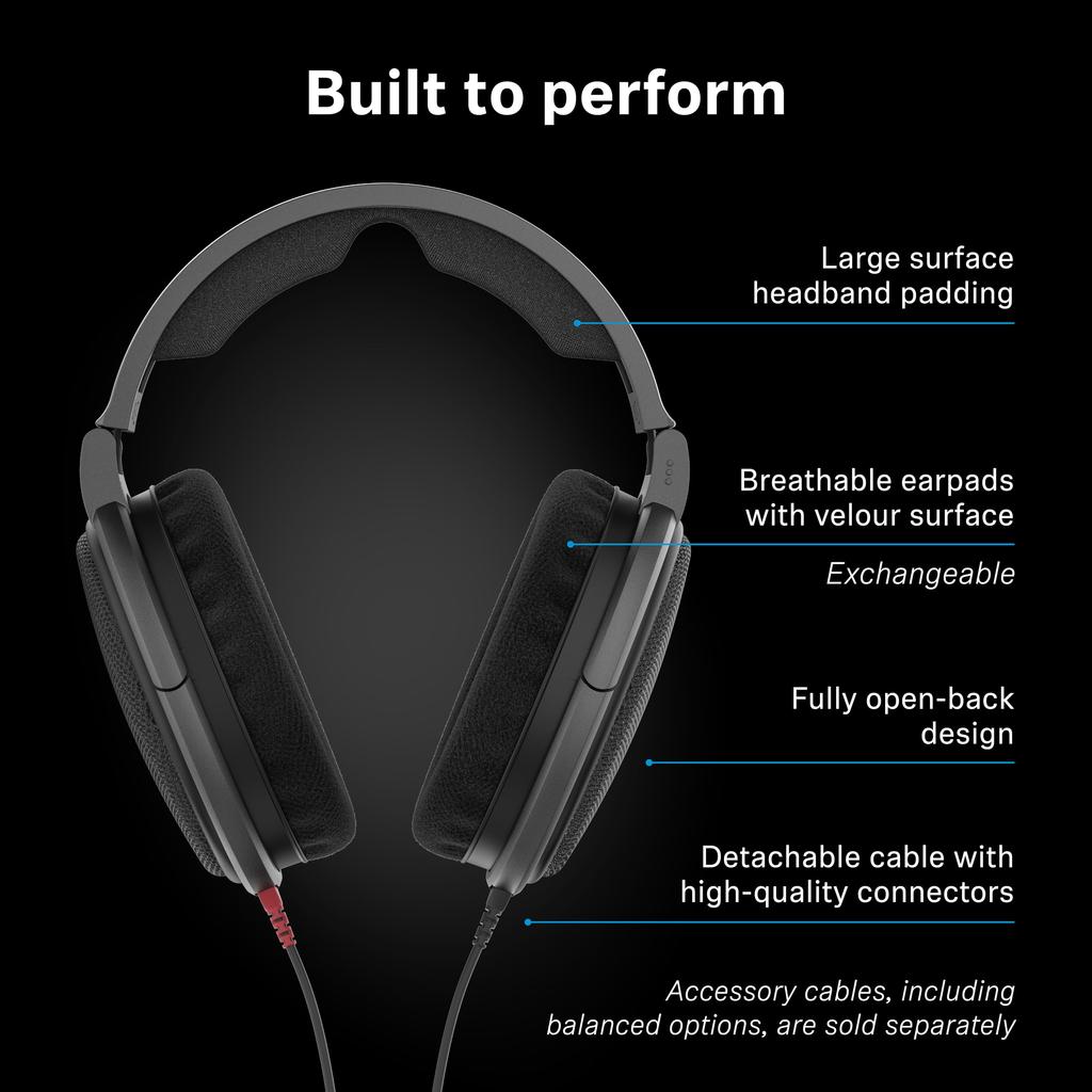 Sennheiser HD 600 Проводные наушники динамические проводные наушники с широкой звуковой сценой и высоким идеальны для музыки с металлической сеткой черные –