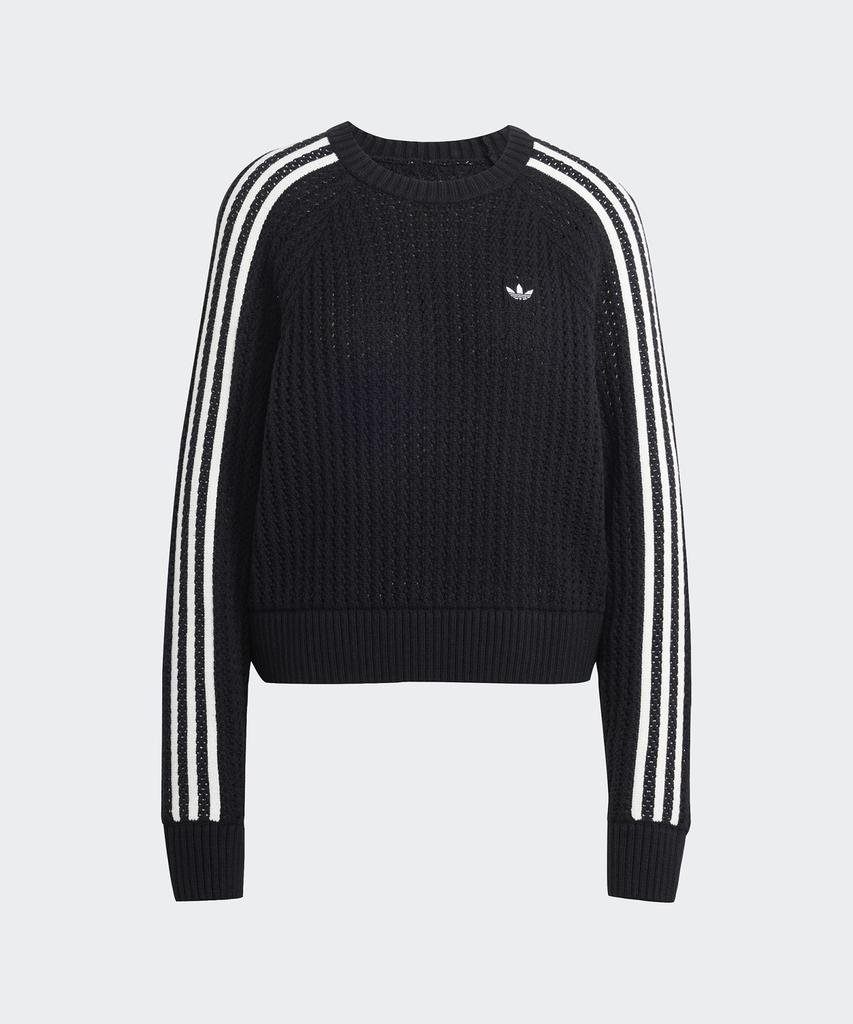 adidas Вязаный свитшот с круглым вырезом - Черный / Jd0905