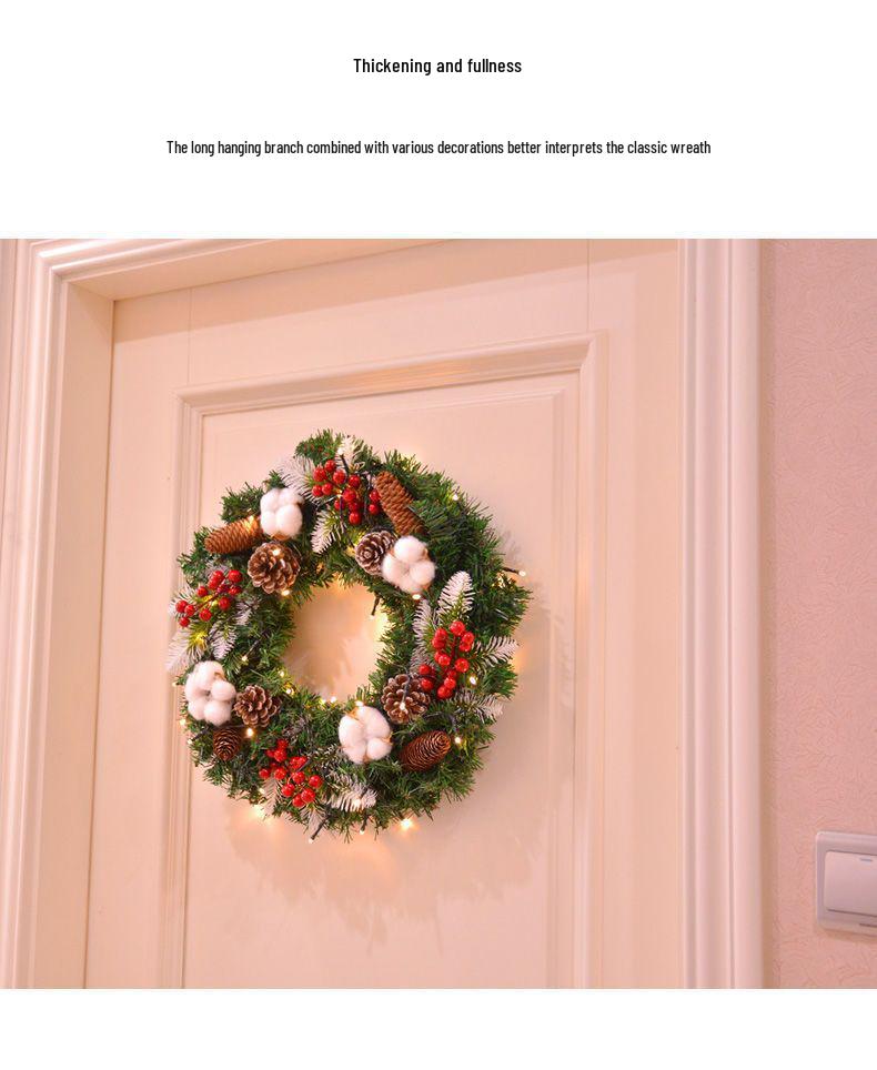 Рождественский венок кольцо из ротанга: 50/60/80СМ Подвеска на дверь и 2,7М Ротанговая гирлянда для украшения дерева/окна