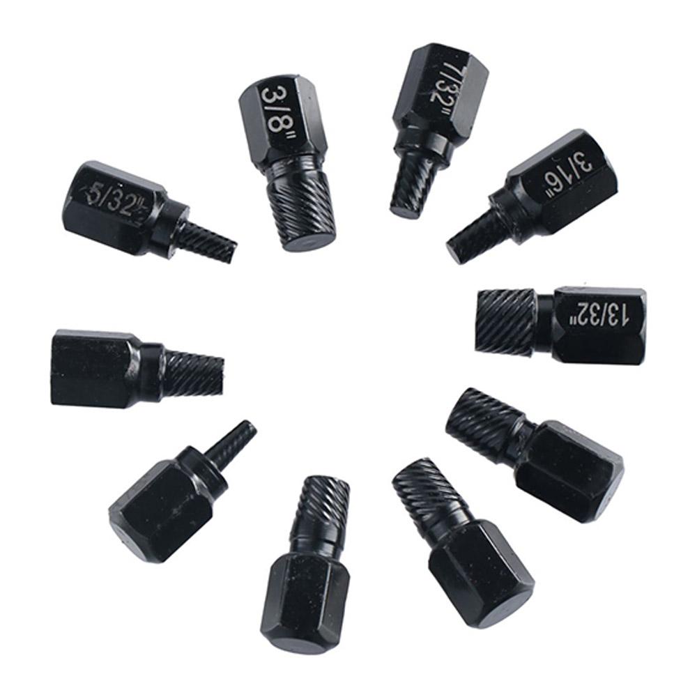 10 шт. зубцов для выкручивания болтов, набор для извлечения болтов и винтов, набор сверл