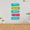 Family Quotes Decorative Wood Hangers for Living Room | Bedroom | Gifts | Art Pieces for Home Decor | Set of 5
