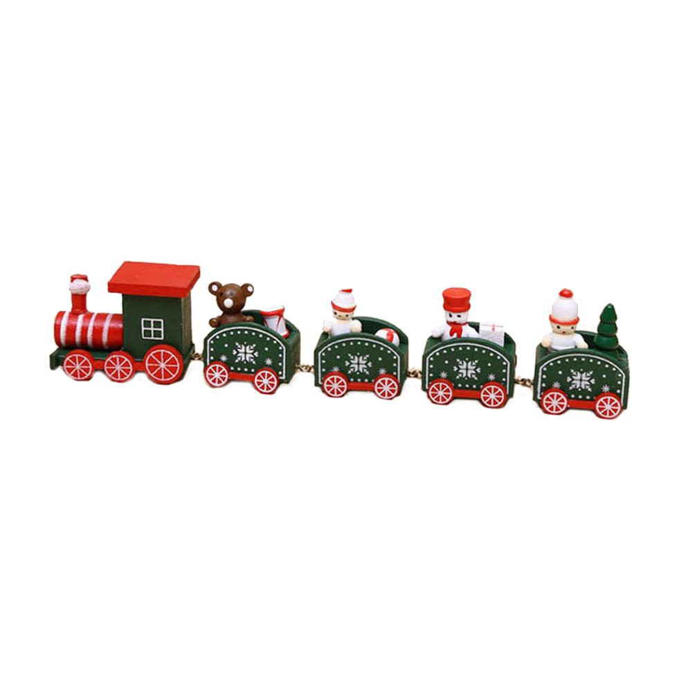 Puntos Christmas Smowman Bear Train Model Desktop Decoration Детская игрушка Рождественский праздничный подарок
