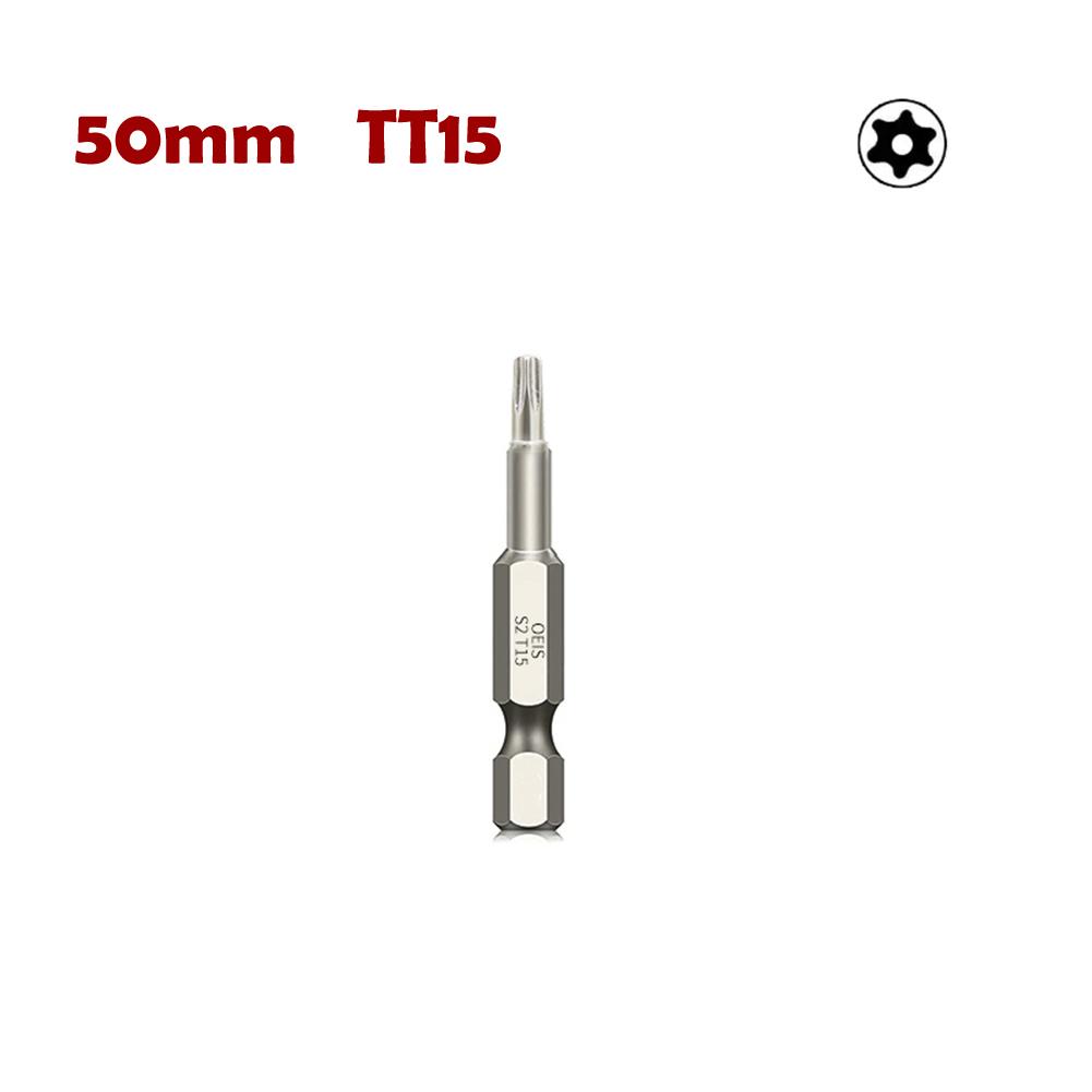 50 мм магнитные полые биты Torx для отвертки 1/4 дюйма шестигранный хвостовик легированная сталь электрические отвертки головка T7-T40