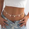 Waist Chain Anti-break Retro Vintage Single Loop Rice Bead Woven Shell Waist