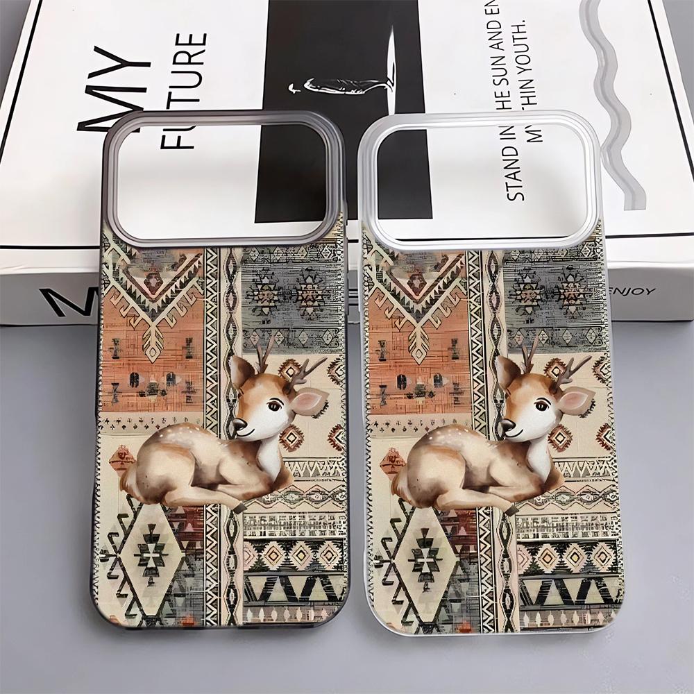 Тканевый Чехол для Телефона с Рисунком Оленя Для IPhone 17 Pro Max 17Air 11 13 12 14 15 16 Plus Мягкий Силикон Модный 15 Pro Чехол