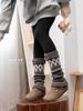 Ретро гетры в корейском стиле с узором аргайл и Fair Isle для девочек на осень/зиму