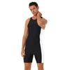Men One-piece Swimwear Sleeveless Front Zipper Shorts Bodysuit Wetsuit for Beach Pool Swimming Bathing
